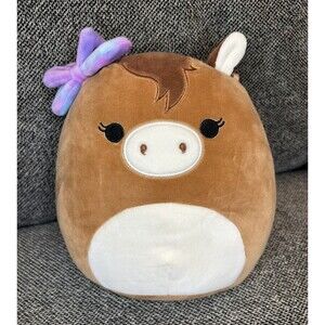 Tomar Squishmallow Horse 8” New Release 2021 Hair Bow Kellytoy Animal Soft Cute